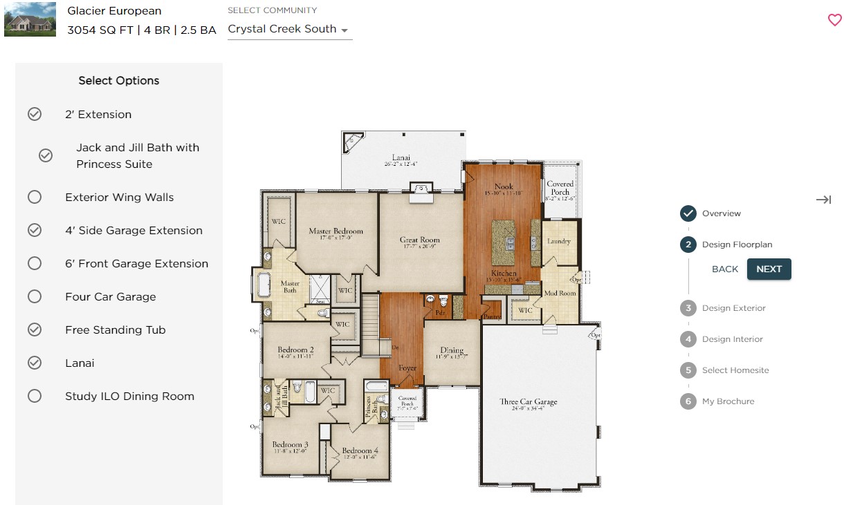 Interactive home design - interior options